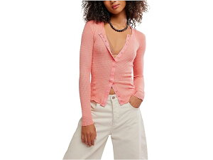 (���) �t���[�s�[�v�� ���f�B�[�X �S�[�C���O �v���C�V�Y �J���f�B Free People women Going Places Cardi Coral Crimson