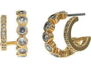 (���) �P�C�g�X�y�[�h ���f�B�[�X �_�Y�� �_�u�� �n�M�[�Y �C�������O�X Kate Spade New York women Dazzle Double Huggies Earrings Clear/Gold