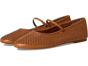 (���) ���[���� �����t���[���� ���f�B�[�X �W�F�C�i �p�t�H���C�e�B�b�g ���U�[ ���A���[ �W�[�� �t���b�c Lauren Ralph Lauren women Jayna Perforated Leather Mary Jane Flats Classic Caramel