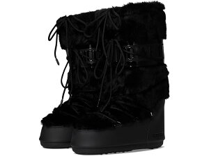(���) ���[���u�[�c ���f�B�[�X �A�C�R�� �t�H�[ �t�@�[ MOON BOOT women Icon Faux Fur Black
