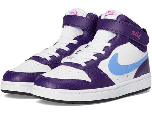 (���) �i�C�L �L�b�Y �L�b�Y �R�[�g �{���[ �~�b�h 2 (���g�� �L�b�h) Nike Kids kids Court Borough Mid 2 (Little Kid) White/Royal Pulse/Eggplant