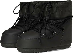 (���) ���[���u�[�c ���f�B�[�X �A�C�R�� ���E ���o�[ MOON BOOT women Icon Low Rubber Black