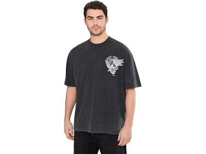 (���) �I�[���Z�C���c �����Y �V���[�g �X���[�u �N���[ AllSaints men Mysteries Short Sleeve Crew Washed Black