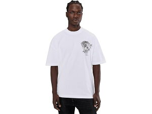 (���) �I�[���Z�C���c �����Y �V���[�g �X���[�u �N���[ AllSaints men Mysteries Short Sleeve Crew Optic White