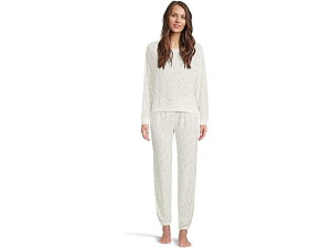 (���) ���f�B�[�X �X�^�[ �V�[�J�[ �u���b�V�� �W���[�W ���E���W �Z�b�g HONEYDEW women Star Seeker Brushed Jersey Lounge Set Ivory Martinis