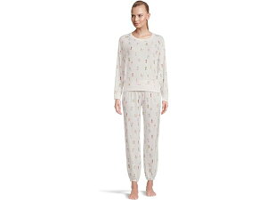 (���) ���f�B�[�X �X�^�[ �V�[�J�[ �u���b�V�� �W���[�W ���E���W �Z�b�g HONEYDEW women Star Seeker Brushed Jersey Lounge Set Ivory Ski Girls