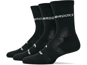 (���) �u���b�N�X �����Y ����-�C�� �N���[ 3-�p�b�N Brooks men Run-In Crew 3-Pack Black/Brooks