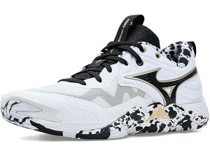 (���) �~�Y�m �E�F�[�u ���[�����^�� 4 �G���[�g Mizuno Wave Momentum 4 Elite White/Gold