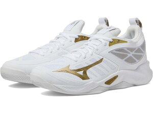 (���) �~�Y�m ���f�B�[�X �E�F�[�u �f�B�����V���� Mizuno women Wave Dimension White/Gold