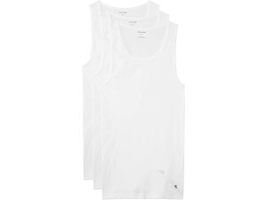 (���) �J���o���N���C�� �A���_�[�E�F�A �����Y �R�b�g�� �N���V�b�N�X 3-�p�b�N �^���N �g�b�v Calvin Klein Underwear men Cotton Classics 3-pack Tank Top White/White