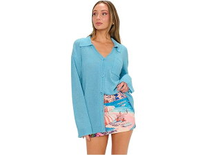 (���) �V���E �~�[ ���A ���[���[ ���f�B�[�X �T�j�[ �Z�[�^�[ Show Me Your Mumu women Sonny Sweater Blue Lagoon Knit