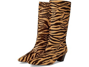 (���) ���t���[ �����h�[�� ���f�B�[�X �N���I �q�[�� �J�[�t �u�[�c Loeffler Randall women Cleo Kicked Heel Calf Boot Zebra