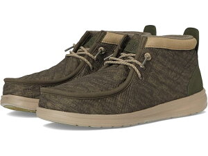 (���) �w�C �f���[�h �����Y �E�H�[���[ �~�b�h �E�H�b�V���h �L���g Hey Dude men Wally Mid Gripr Washed Quilt Major Brown/Multi