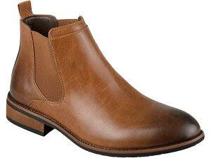(���) �o���X �����Y �����h�� �`�F���V�[ �h���X �u�[�c Vance Co. men Landon Chelsea Dress Boot Chestnut Faux Leather
