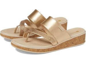 (���) �r�W�[�Y ���f�B�[�X �{�� �u���C�g �E�F�b�W �T���_�� Bzees women Bora Bright Wedge Sandals Gold Metallic