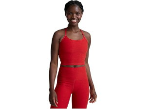 (���) �r�����h���K ���f�B�[�X �X�y�[�X�_�C �X���� ���C�T�[�o�b�N �N���b�v�h �^���N Beyond Yoga women Spacedye Slim Racerback Cropped Tank Holly Red Heather