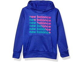 (取寄) ニューバランス ガールズ アクティブ パフォーマンス フーディ プルオーバー スウェットシャツ ウィズ グラフィック New Balance girls Active Performance Hoodie Pullover Sweatshirt with Graphic UV Blue