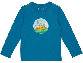 (取寄) エルエルビーン キッズ グラフィック Tシャツ グロウ イン ザ ダーク L.L.Bean kids L.L.Bean Graphic Tee Glow in the Dark Long Sleeve (Big Kids) Marine Blue Above The Clouds