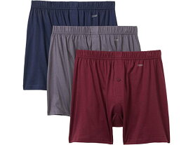 (取寄) 2XIST メンズ 3-パック ピマ コットン ニット ボクサー 2(X)IST men 2(X)IST 3-Pack Pima Cotton Knit Boxer Navy Blazer/Tawny Port/Jet