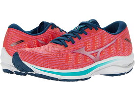 (取寄) ミズノ レディース ウェーブ ライダー 25 ウエーブニット Mizuno women Mizuno Wave Rider 25 Waveknit Cayenne/Phlox Pink