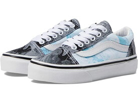 (取寄) バンズ スニーカー キッズ オールドスクール 大きいサイズ Vans Kids Old Skool Marble Black/Grey