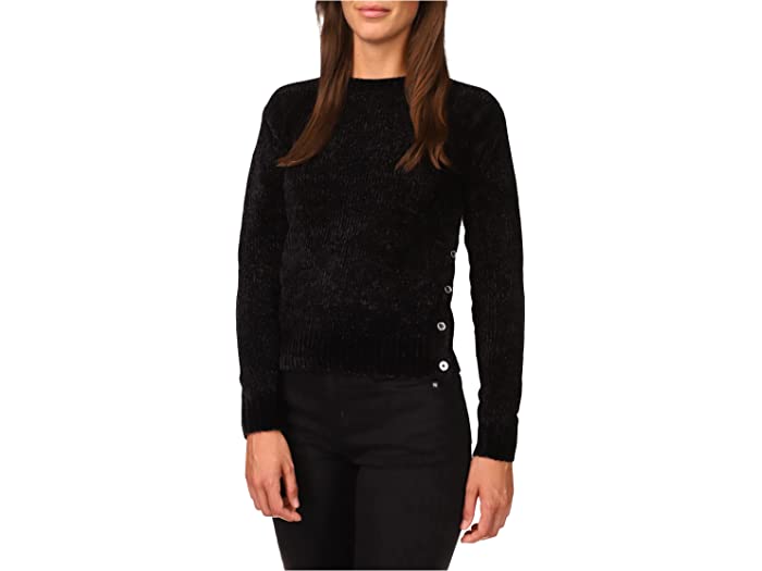 人気ブランドの新作 (取寄) マイケルコース レディース ピティート ベルネット ボタン ディテール セーター MICHAEL Michael Kors women MICHAEL Michael Kors Petite Velvet Button Detail Sweater Black