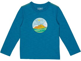 (取寄) エルエルビーン キッズ グラフィック Tシャツ グロウ イン ザ ダーク L.L.Bean kids L.L.Bean Graphic Tee Glow in the Dark Long Sleeve (Little Kids) Marine Blue Above The Clouds