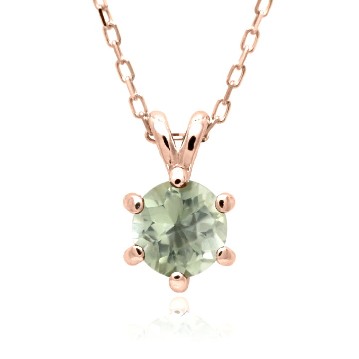 楽天市場】グリーンアメジスト プラシオライト ネックレス K10 ピンク  
