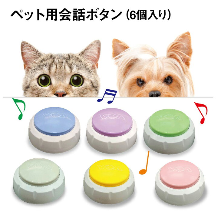 楽天市場】ペット用 会話ボタン 6個セット 犬 猫 コミュニケーション 