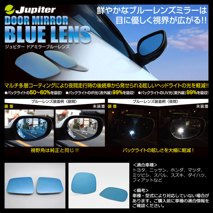 楽天市場】Jupiter / ジュピター ドアミラーブルーレンズ DBT-016