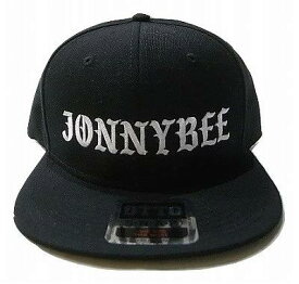 JONNY BEE ジョニービー オリジナル オールドイングリッシュロゴ 刺繍 SNAPBACK スナップバック キャップ 黒 ブラック