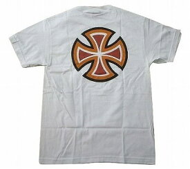 INDEPENDENT インディペンデント BAR CROSS PRIMARY バークロス Tシャツ ジャイアンツカラー WHITE 白xオレンジx黒