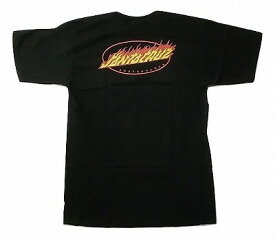 SANTACRUZ サンタクルーズ OVAL FLAME DOT オーバル フレイムドット Tシャツ 黒 ブラック