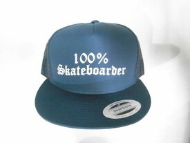 100%SKATEBOARDER ロゴ TRUCKER CAP メッシュキャップ 紺 ネイビー JAY ADAMS ジェイアダムス