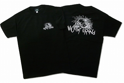 VIOLENT GRIND バイオレントグラインド ＃2 小ロゴ 定番グラインドパス 奉呈 黒 ブラック 人気ブランド バック Tシャツ