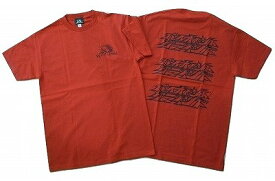 VIOLENT GRIND バイオレントグラインド ＃2 小ロゴ バック 3連カタカナロゴ Tシャツ 赤x黒 レッド