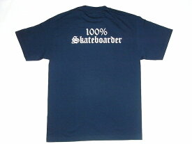 100%SKATEBOARDER ロゴ Tシャツ 紺ネイビー JAY ADAMS ジェイアダムス