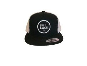 HARDLUCK �n�[�h���b�N OLD HAND CIRCLE PATCH TRUCKER �I�[���h�n���h �T�[�N���p�b�` ���b�V���L���b�v WHITE/BLACK ��x�� �u���b�N/�z���C�g���b�V��