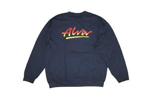 ALVA �g�j�[�A���o TONY ALVA O.G FADE LOGO CREWNECK SWEAT �I���W�i�� �t�F�[�h���S �N���[�l�b�N�X�E�F�b�g NAVY �� �l�C�r�[
