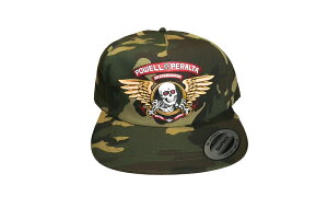 POWELL PERALTA �p�E�G�� WINGED RIPPER �E�C���O���b�p�[ �v�����g SNAPBACK �R�b�g�� �X�i�b�v�o�b�N�L���b�v CAMO �J�� ����