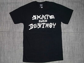 THRASHERスラッシャー　SKATE&DESTROY スケート＆デストロイLOGO　黒x白