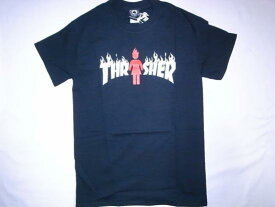 THRASHER スラッシャー x GIRL ガール コラボ フレイムロゴ Tシャツ 黒