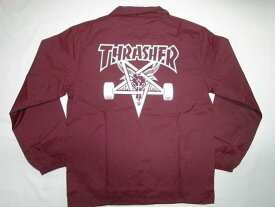 JONNY BEE ジョニービー別注 THRASHER スラッシャー SK8GOAT スケートゴート コーチジャケット バーガンディー