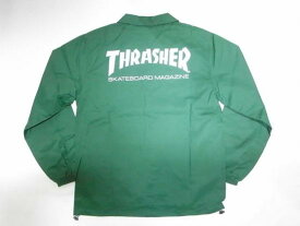 JONNY BEE ジョニービー 別注 THRASHER スラッシャー MAG マガジンロゴ コーチジャケット 緑 アイビーグリーン