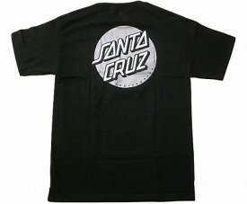 SANTACRUZ サンタクルーズ OTHER DOT ドットロゴ Tシャツ　黒x銀 ブラックxシルバー