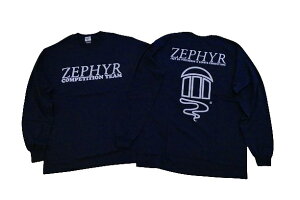 ZEPHYR �[�t�@�[ ZPLS��N1NV �o�b�N���� �t�����g�`�[���R���y �働�S LONG SLEEVE �����O�X���[�u ����T NAVY�@��x���@�l�C�r�[