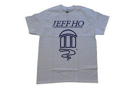 JEFF HO ジェフ・ホー　＃1 フロントロゴ大アイコン Tシャツ 白x紺　ホワイト/ネイビープリント