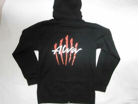 US企画　ALVA トニーアルバ TONY ALVA SCRATCH LOGO スクラッチロゴ ZIP HOOD ジップパーカー ブラック 黒x赤x白