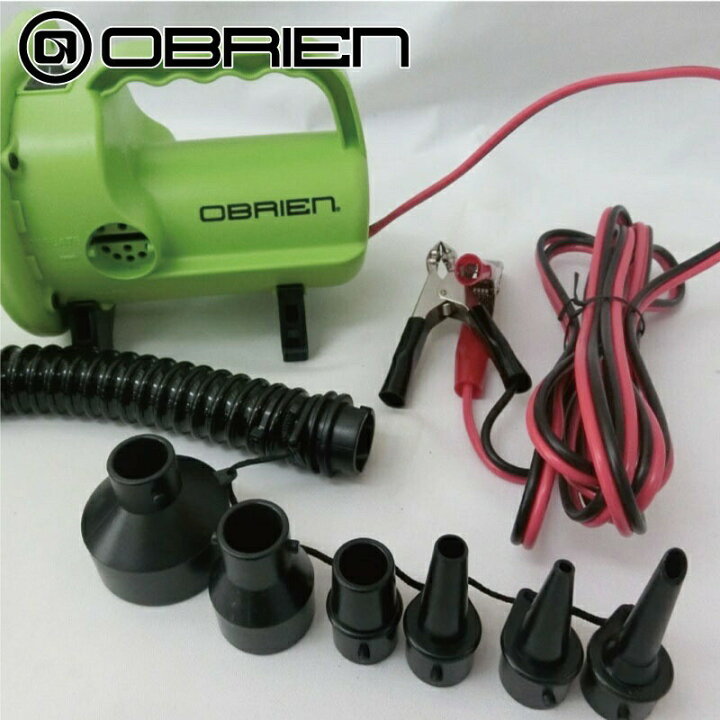 楽天市場】OBRIEN オブライエン 電動エアーポンプ DC12V ハイパワー 