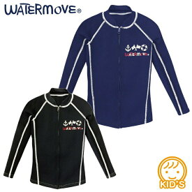 WATERMOVE キッズ ウェットジャケット こども用 子供用 ウェットスーツ 黒/紺 120-150cm WWT-361